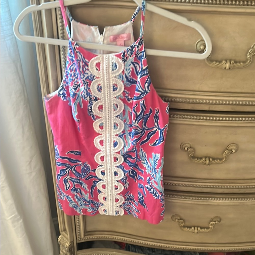 Lilly Pulitzer Pink and Blue Patterned Top